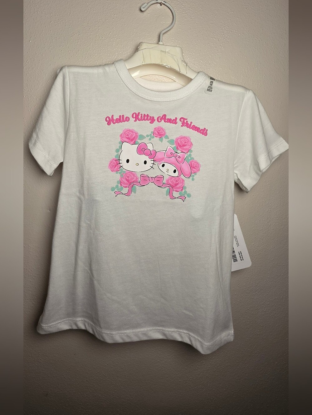 Hello Kitty And Friends White & Pink Graphic Tee for Kids